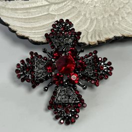 PRENDEDOR FANTASÍA CRUZ CRISTALES