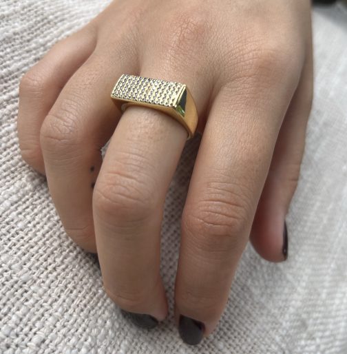ANILLO CIRCON ENCHAPADO EN ORO - Imagen 4