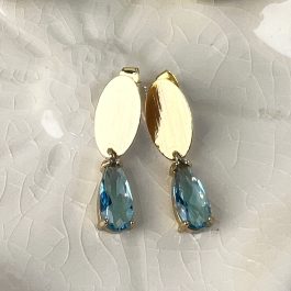 AROS CRISTAL ENCHAPADO EN ORO