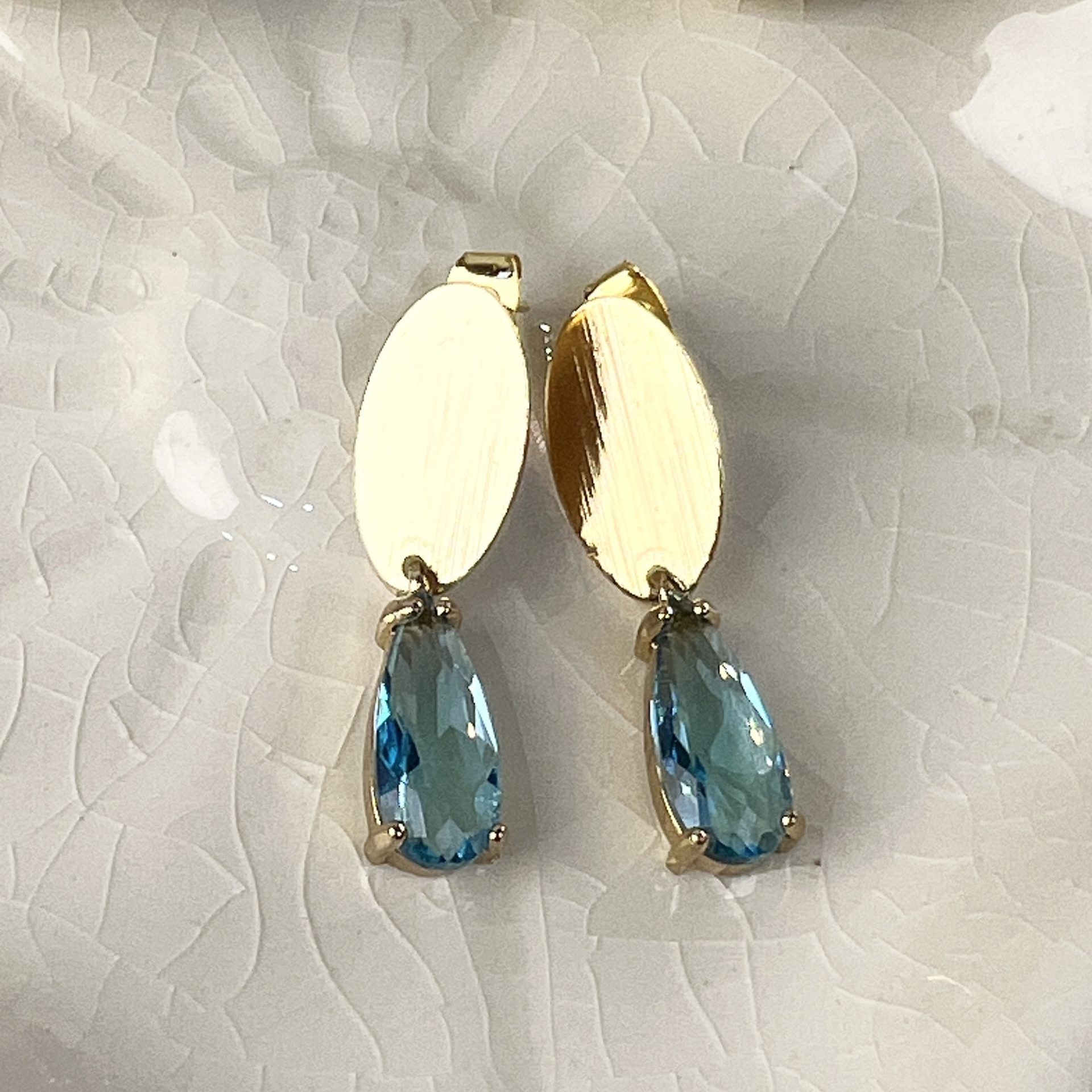 AROS CRISTAL ENCHAPADO EN ORO