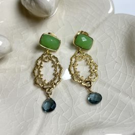AROS BARROCO CRISTAL ENCHAPADO EN ORO