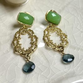 AROS BARROCO CRISTAL ENCHAPADO EN ORO