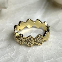 ANILLO CIRCON ENCHAPADO EN ORO