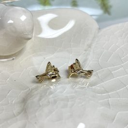 AROS MINI COLIBRÍ ENCHAPADO EN ORO