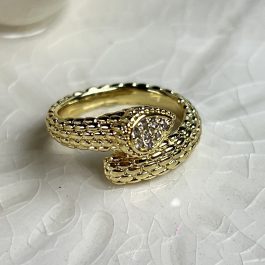 ANILLO CIRCON ENCHAPADO EN ORO