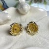 AROS FLOR PISTILOS ENCHAPADO EN ORO