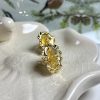 AROS FLOR PISTILOS ENCHAPADO EN ORO - Imagen 2