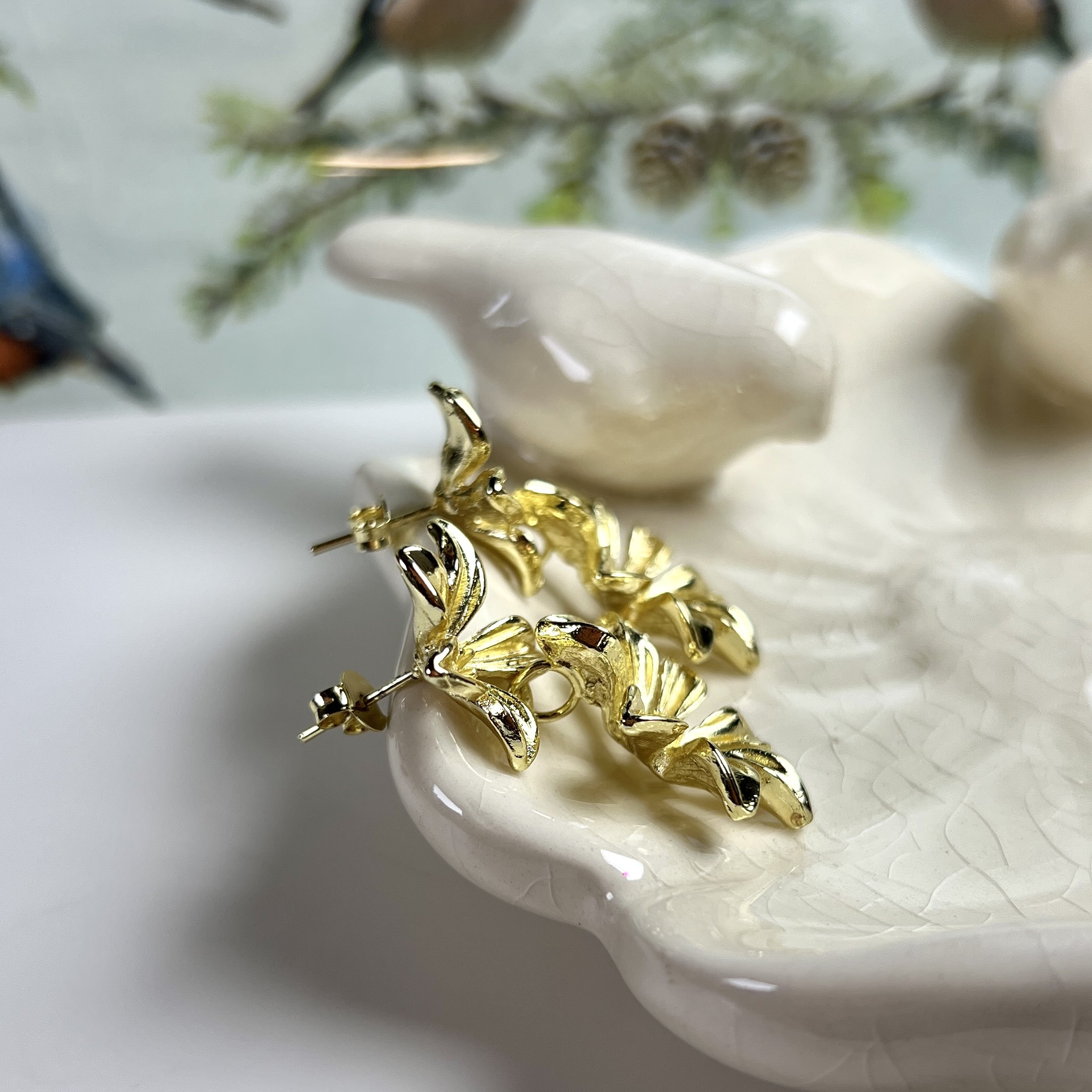 AROS LIRIO ENCHAPADO EN ORO