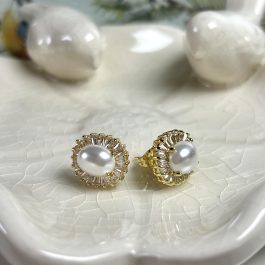 AROS PERLA FANTASIA Y CIRCÓN ENCHAPADO EN ORO