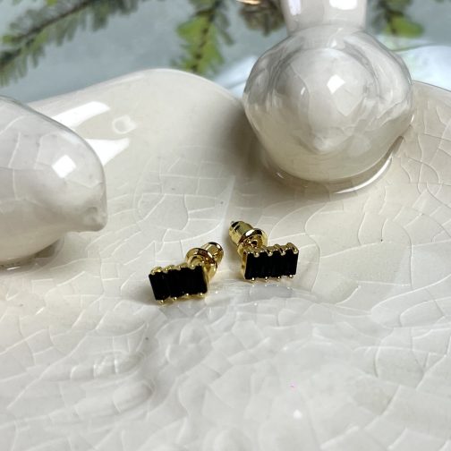 AROS MINI CRISTAL ENCHAPADO EN ORO - Imagen 2