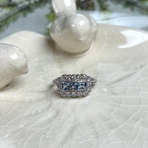 ANILLO VINTAGE PLATA RODINADA