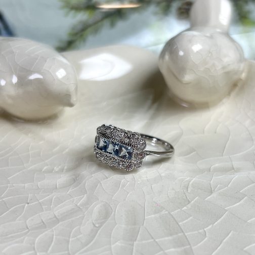 ANILLO VINTAGE PLATA RODINADA - Imagen 2
