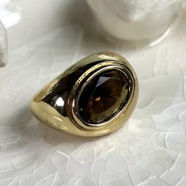 ANILLO CRISTAL ENCHAPADO EN ORO