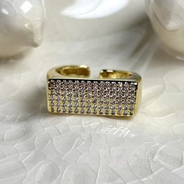 ANILLO CIRCON ENCHAPADO EN ORO