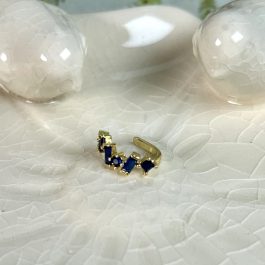 EAR CUFF CRISTAL ENCHAPADO EN ORO