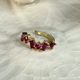 EAR CUFF CRISTAL ENCHAPADO EN ORO