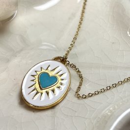 COLLAR ESMALTADO ENCHAPADO EN ORO