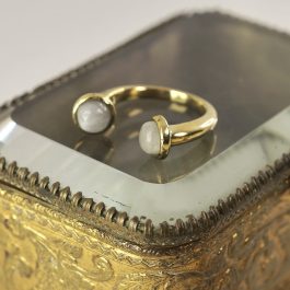 ANILLO PIEDRA NATURAL ENCHAPADO EN ORO
