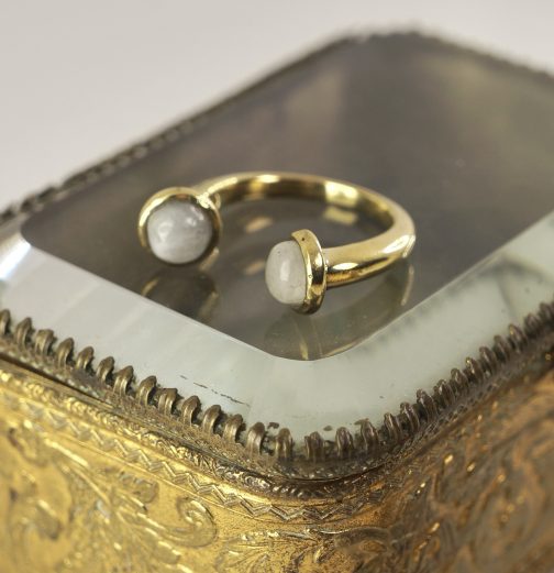 ANILLO PIEDRA NATURAL ENCHAPADO EN ORO