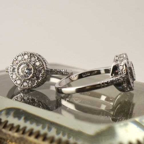 ANILLO VINTAGE PLATA RODINADA