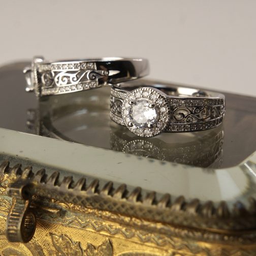 ANILLO VINTAGE PLATA RODINADA