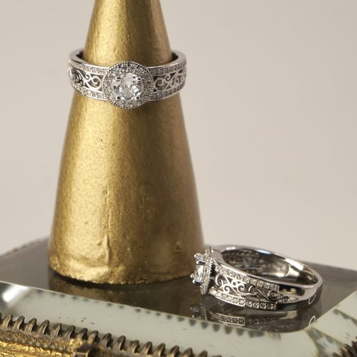 ANILLO VINTAGE PLATA RODINADA - Imagen 3