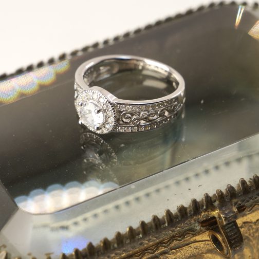 ANILLO VINTAGE PLATA RODINADA - Imagen 2