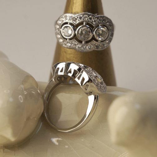 ANILLO MARQUESA PLATA RODINADA - Imagen 3