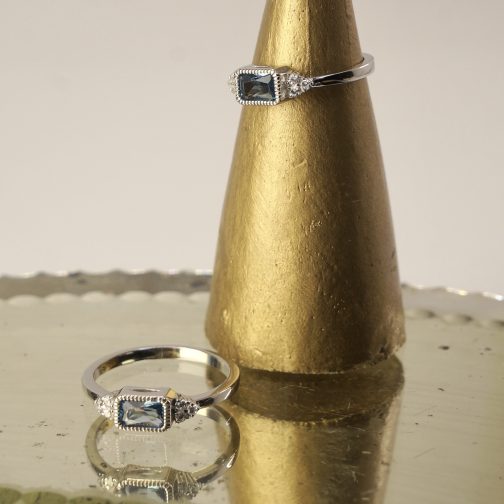 ANILLO VINTAGE PLATA RODINADA - Imagen 2