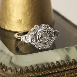 ANILLO VINTAGE PLATA RODINADA