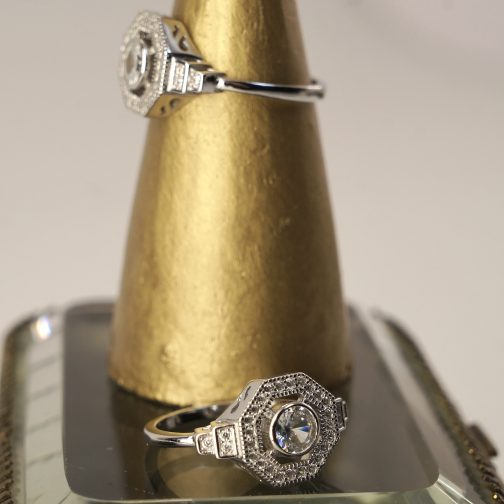 ANILLO VINTAGE PLATA RODINADA - Imagen 2
