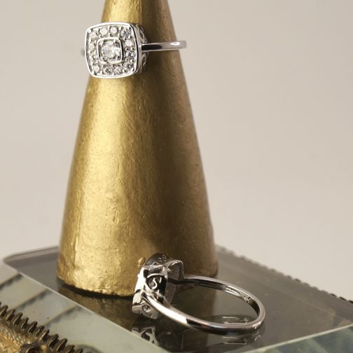 ANILLO VINTAGE PLATA RODINADA - Imagen 2