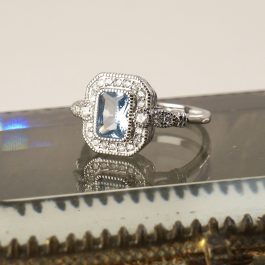 ANILLO VINTAGE PLATA RODINADA