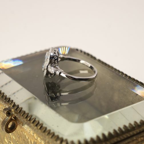 ANILLO VINTAGE PLATA RODINADA - Imagen 2