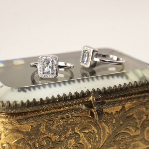 ANILLO VINTAGE PLATA RODINADA - Imagen 2