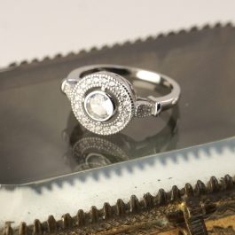 ANILLO VINTAGE PLATA RODINADA