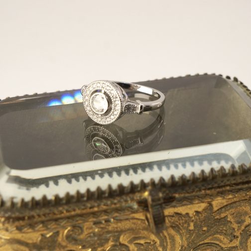 ANILLO VINTAGE PLATA RODINADA - Imagen 2